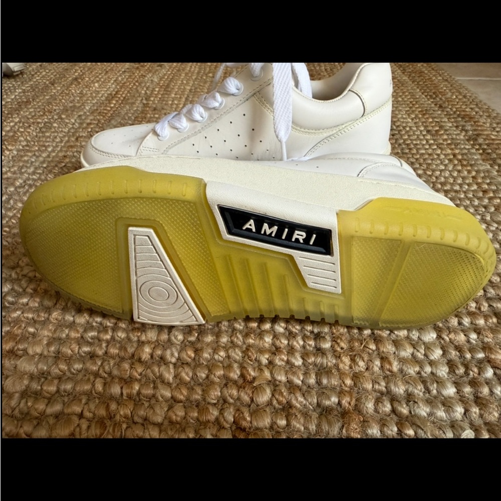 Amiri Stadium White Leather Sneakers View 5